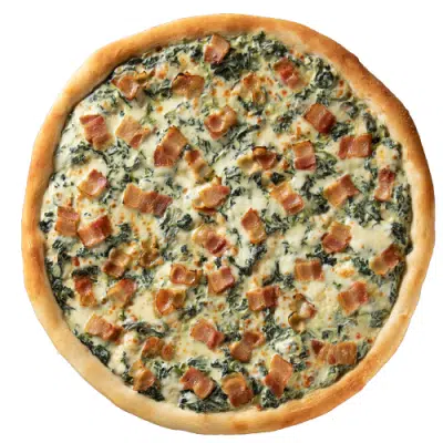 Spinach & Glazed Bacon Pizza Americana