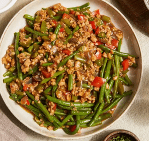 French Beans With Minced Pork