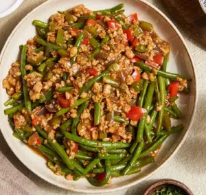 French Beans With Minced Pork