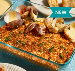 Cajun Style Baked Fish Fillet With Clam Chowder Sauce