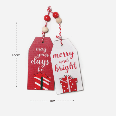 Christmas Wooden Tag Hanging Ornament