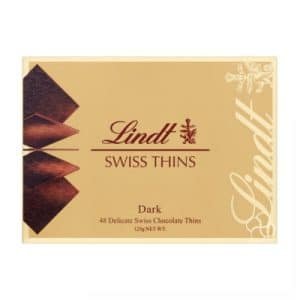 Lindt Swiss Thins Dark Chocolate 125g