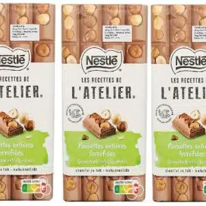 Nestle Les Recettes De L'Atelier Hazelnut Milk Chocolate 170g x 3