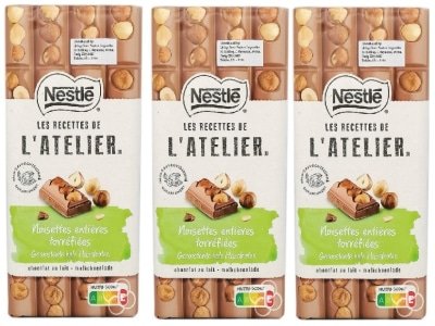 Nestle Les Recettes De L'Atelier Hazelnut Milk Chocolate 170g x 3
