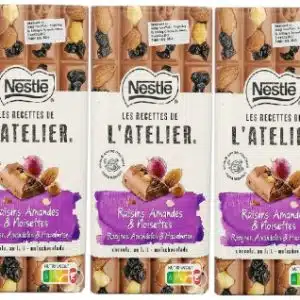Nestle Les Recettes de L'Atelier Raisins, Almonds & Hazelnuts Milk Chocolate 170g