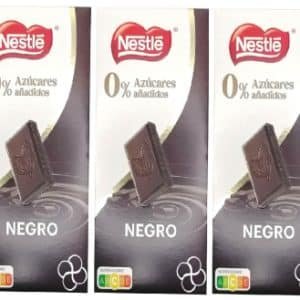 Nestle No Sugar Added Negro Dark Chocolate 115g x 3