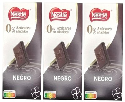 Nestle No Sugar Added Negro Dark Chocolate 115g x 3