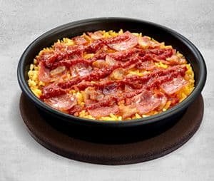 CHEESY HAM AND BACON BAKED RICE