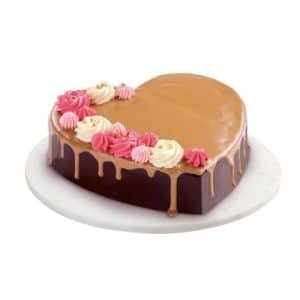 Choco Caramel Valentine Cake
