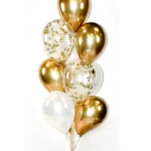 White and Gold Balloons