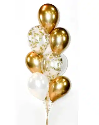 White and Gold Balloons