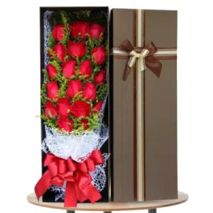 24 Red Roses in Box