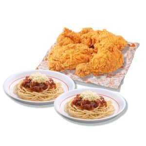 4pc Chicken + Spaghetti