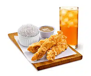 3-Pc Chicken Tenders + Rice + Drink
