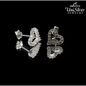 Open Heart Earring Studs (ES808-2001)