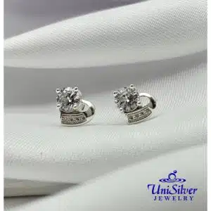 Half-Heart Earring Stud (ESM125-1001)