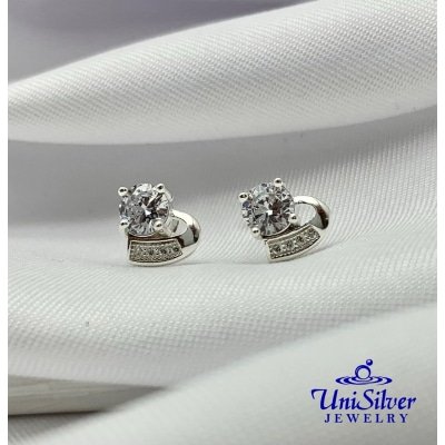 Half-Heart Earring Stud (ESM125-1001)
