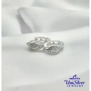 Huggie Earring With Leaf Design (ES616-1001)