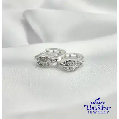 Huggie Earring With Leaf Design (ES616-1001)