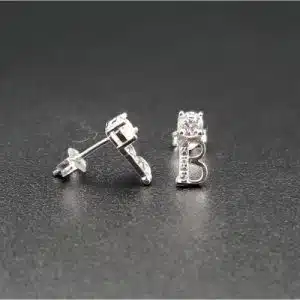 Letter B Initial Earring Stud (ES673-1002)
