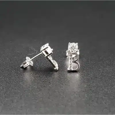 Letter B Initial Earring Stud (ES673-1002)