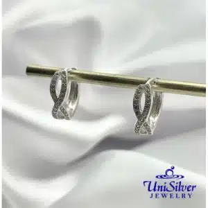 Huggie Earring Infinity Hoops (ESM90-1001)