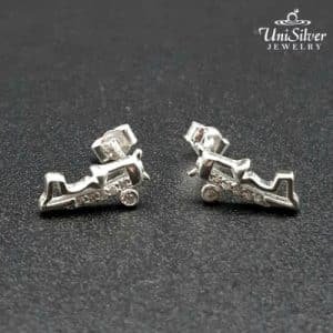Small Airplane Earring Stud (ES582-1001)