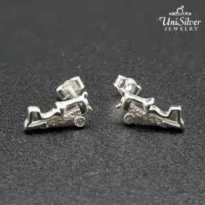 Small Airplane Earring Stud (ES582-1001)