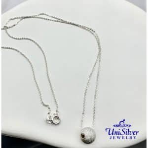 Laser Ball Cut Pendant Necklace ( NP224-1018)