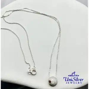 Laser Ball Cut Pendant Necklace ( NP224-1018)