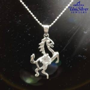 Rearing Horse Pendant Necklace (PS683-1001 & LN53D-1016)