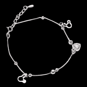 Bracelet with Mickey Mouse Head and Filigree Heart