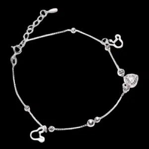 Bracelet with Mickey Mouse Head and Filigree Heart