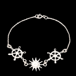 Linked Anchor and Sun Bracelet