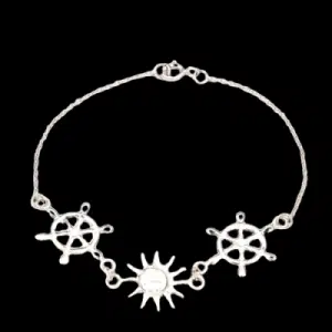 Linked Anchor and Sun Bracelet