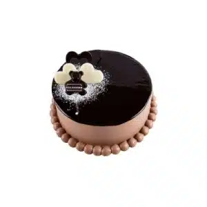 Dark Chocolate Mirror Glazed Cake
