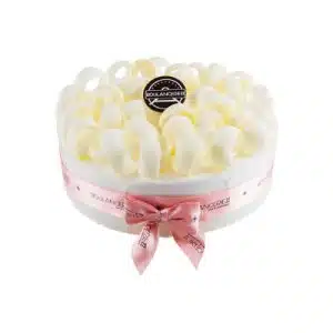 White Chocolate Curls Cake