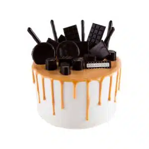 Dark Chocolate Salted Caramel Cake