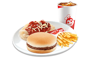 Yumburger, Spaghetti & Reg. Fries (Super Meal)