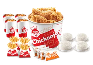 8 - pc. Chickenjoy w/ Rice, Sides, Pies & Drinks