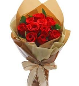 Hand Tied Dozen of Roses