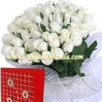 White Roses Bunch