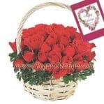 Valentine Rose Basket