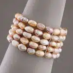 5 Row 8-9mm Fresh Water Pink Pearl Bracelet