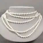 Layered 6mm-7mm White Pearl Necklace