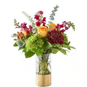 Arrangement with Gilded Foliage