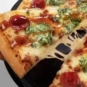 Honey-Glazed Spinach and Pepperoni Overload