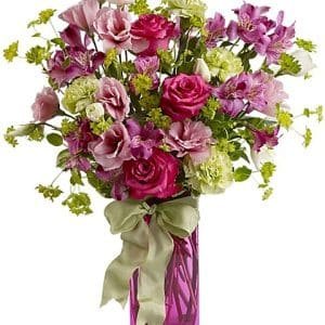 Elegant Vase of Mixed Flowers