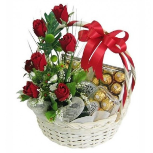 Ferrero Rocher and Red Rose