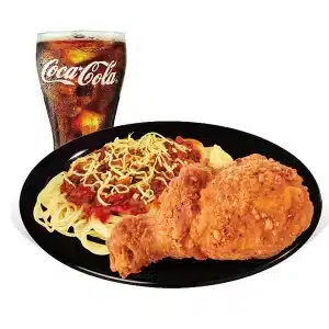 1Pc Spicy Fried Chicken With Spaghetti combo